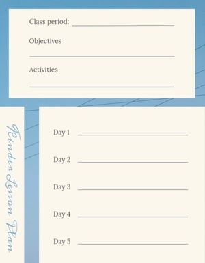 wires, education, school, Blue February Life Planner Lesson Plan Template