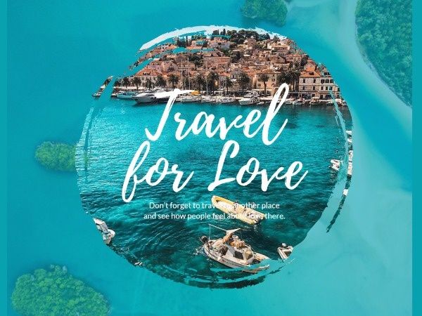 landscape, vacation, tour, Travel For Love Ocean Photo Card Template