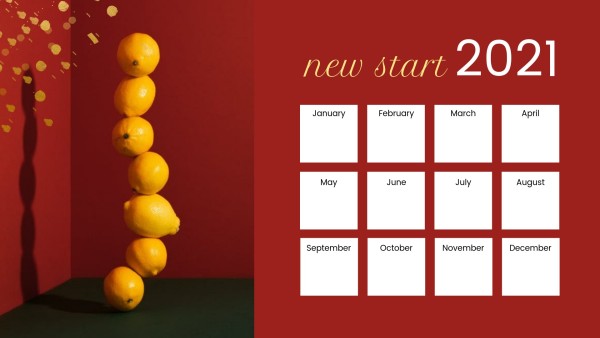Red Lemon Calendar Calendar