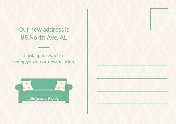 moved, family, home, Move Announcement Postcard Template