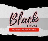 sale, promotion, modern, Black And Grey Simple Black Friday Discount Facebook Post Template