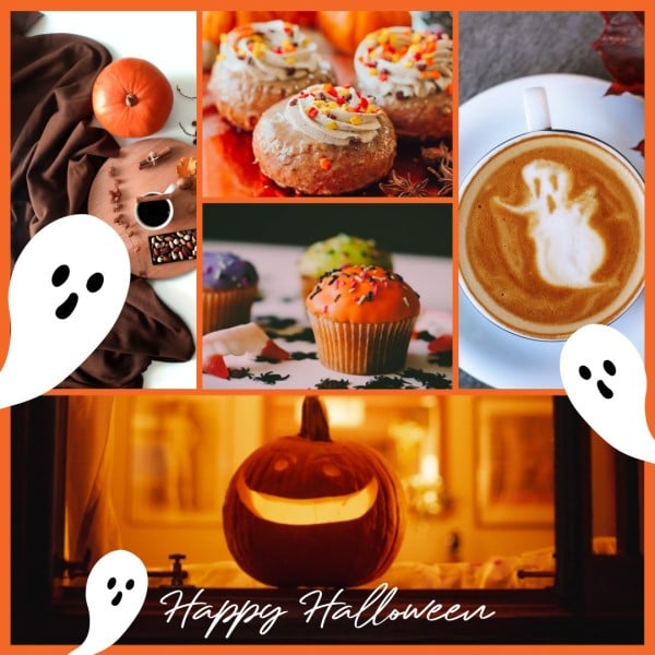 Orange Montage Halloween Holiday