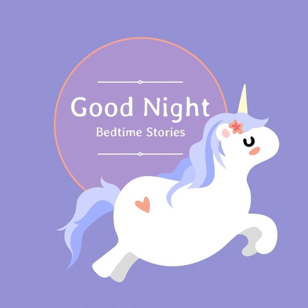 Purple Unicorn Good Night Bedtime Stories Podcast Cover