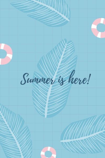 season, summer time, swimming ring, Summer Greeting Pinterest Post Template