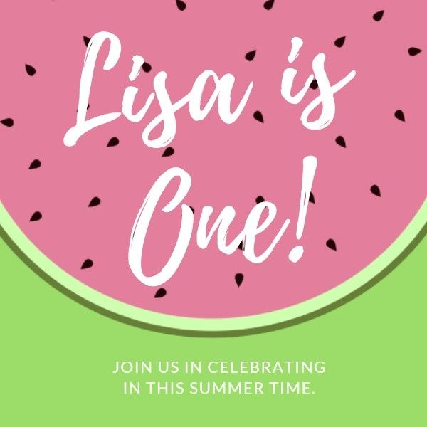 anniversary, gathering, celebration, Lisa's 1st Birthday Party Instagram Post Template