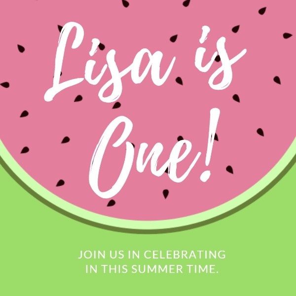 Lisa's 1st Birthday Party Instagram Post
