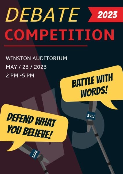 universities, club, game, University Debate Competition Event Poster Template