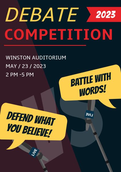 University Debate Competition Event Poster