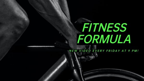 Black Green Sport Social Media Background Video Subscribe Youtube Channel Art