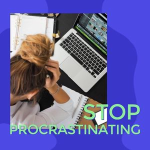 life, tip, share, Stop Procrastinating Instagram Post Template
