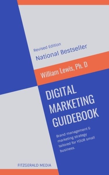 geometry, guidebook, press, Digital Marketing Guide Book Book Cover Template