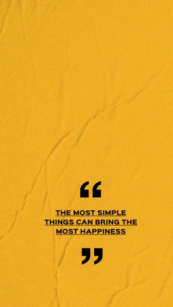 Yellow Happiness Life Quote Mobile Wallpaper