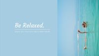 lifestyle, life, leisure, Light Blue Sea Be Relaxed Youtube Channel Art Template