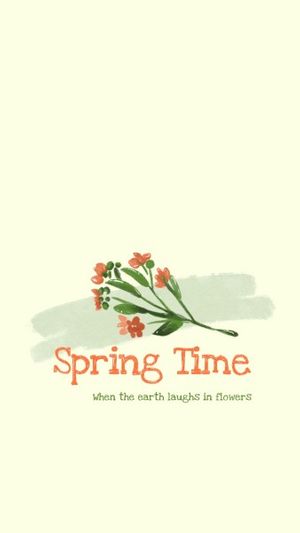 カスタマイズ可能な新鮮な春の時間スマホ壁紙のテンプレート Fotorデザインツール