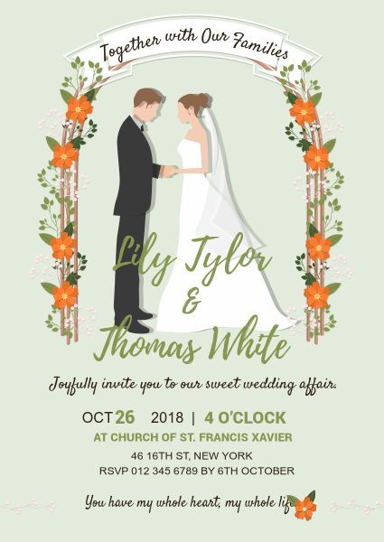 ceremony, couple, marriage, Lovely Wedding Invitation Template
