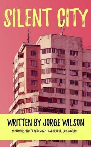 movie, building, sky, Pink Silent City Book Cover Template