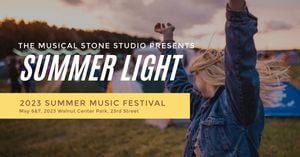cover photo, social media, social network, Summer Light Music Festival  Facebook Event Cover Template