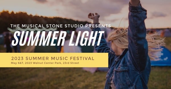 Summer Light Music Festival Facebook Event Cover  Facebook Event Cover