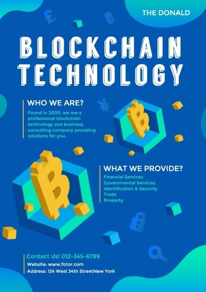 Blockchain Technology Service  Poster