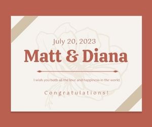 wedding, thank you, wedding ceremony, Created By The Fotor Team Facebook Post Template