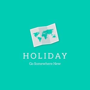 vacation, experience, trip, Green Holiday Travel Logo Template