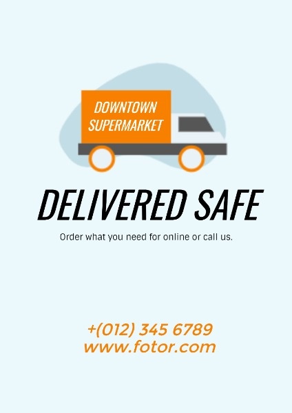 Delivered Safe Service Poster