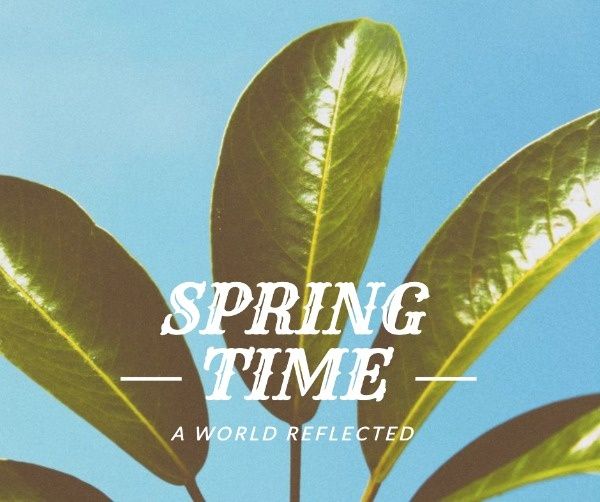 leaves, leave, springtime, Botanical Spring Time Header Facebook Post Template