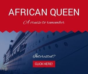 cruise, ship, travel, African Queen Experience Large Rectangle Template