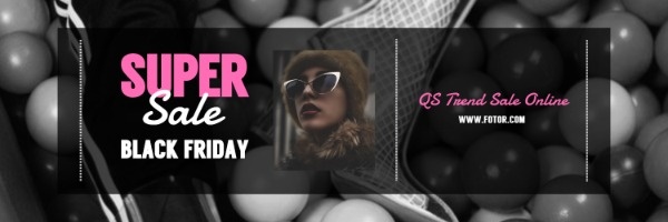 Black Friday Fashion Store Sale Twitter Cover