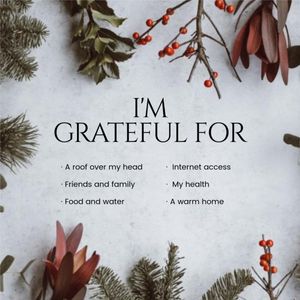 Flower What Are You Grateful For Thanksgiving Instagram Post