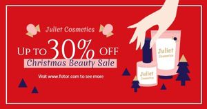 xmas, festival, holiday, Christmas Cosmetics Sales Facebook Ad Medium Template