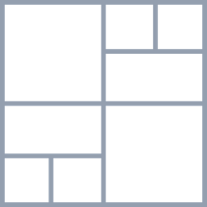 eight, picture container, Blank 8 Grids Collage Classic Collage Template