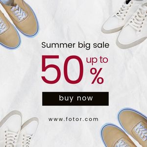 White Fashion Footwear Collection Sale Instagram Post