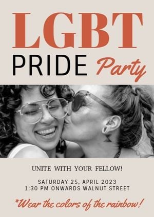 love, pride month, equal, LGBT Pride Party Invitation Template