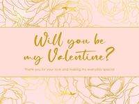 ピンクゴールドイルサレーションバレンタイン愛ウィッシュ メッセージカード