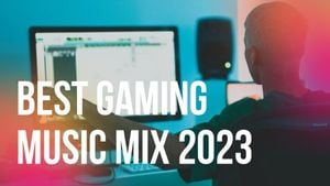 games, gaming mix, 2023, Blue Gaming Music Mix Youtube Channel Art Youtube Thumbnail Template