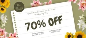flower, discount, store, Holiday Event Sale Gift Certificate Template