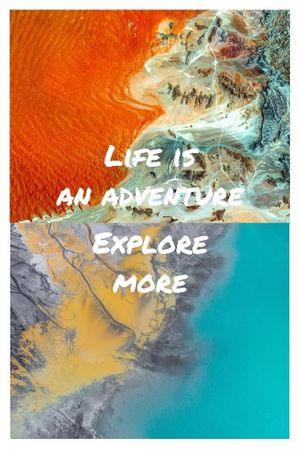 explore, journey, tour, Collage Adventure Travel Pinterest Post Template
