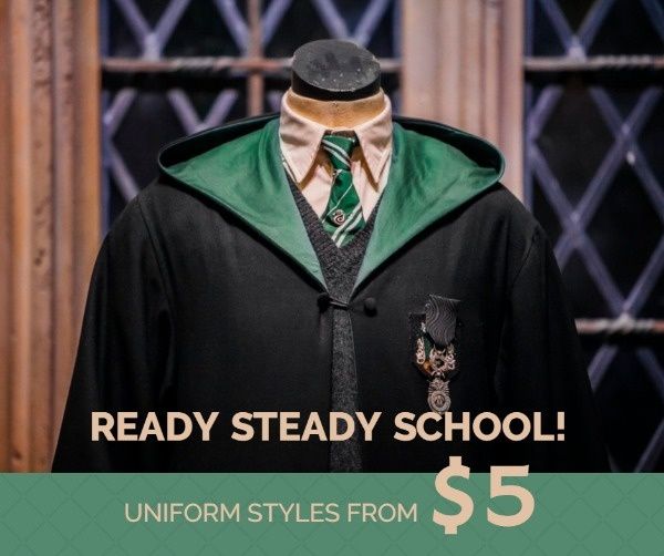 准备上学与美丽的制服在线销售 Facebook帖子
