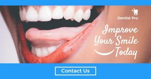 improve, dentist, teeth, Blue Dental Clinic Online Ads Facebook Ad Medium Template