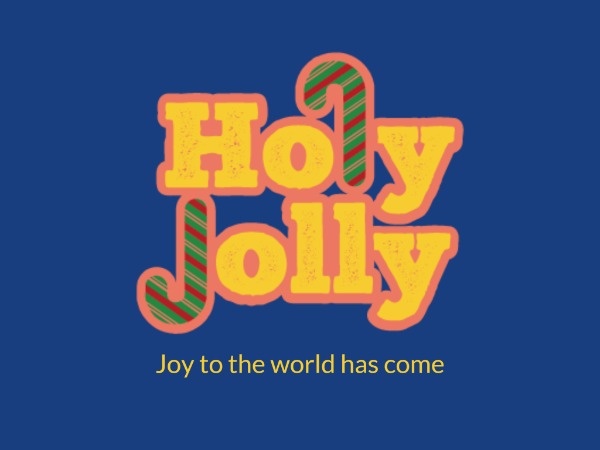 Holy Jolly Christmas Card Card
