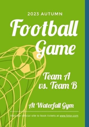 football game, sport, game, Green Football Event Poster Template