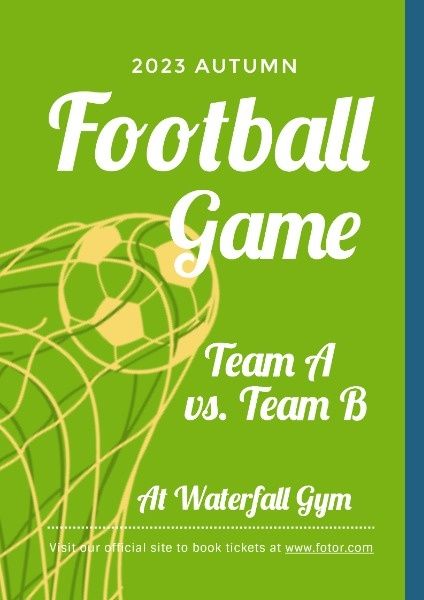 football game, sport, game, Green Football Event Poster Template