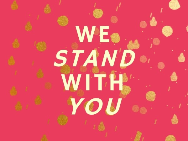 Red We Stand With You Card