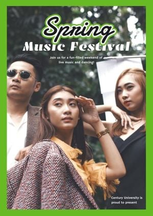 celebrity, pride month, band, Green Spring Music Festival Poster Template