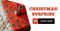 红色礼品盒圣诞销售 Facebook App广告