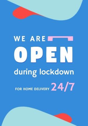 We Are Open Poster Template