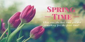 season, flowers, flower, Spring Time Twitter Post Template