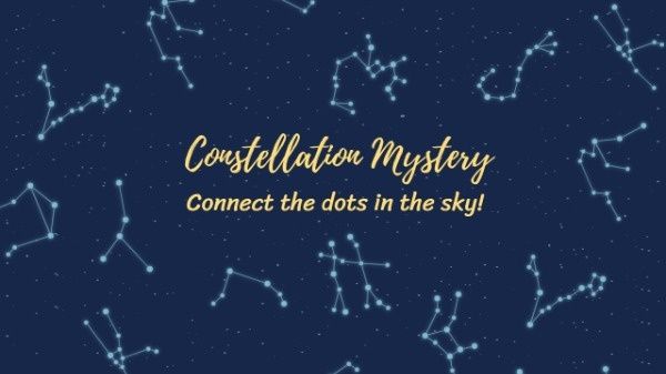sign, starry, astronomy, Constellation Mystery Youtube Channel Art Template