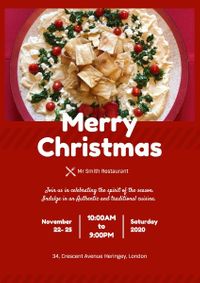 圣诞晚餐 英文海报